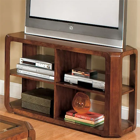 Television Console Table With 4 Shelves